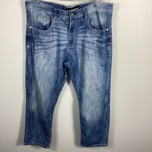 Vintage Y2K 90's MECCA Straight Jeans Mens 40x32 Hip Hop Streetwear Skater Grung